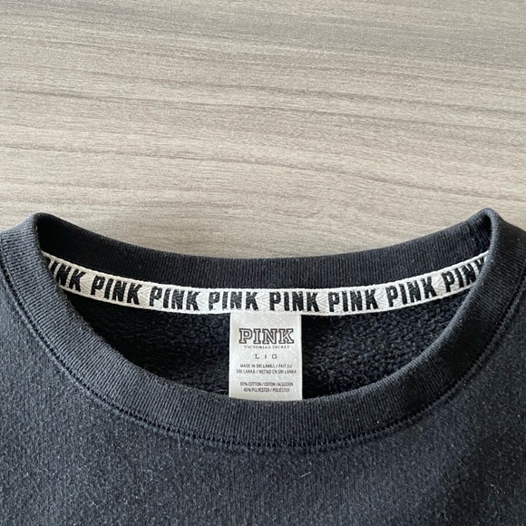 PINK Double Zipper Crewneck Sweatshirt - Size Large - Picture 5 of 14